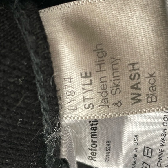 Reformation‎ Black Jaden High Rise Denim Jeans - Picture 6 of 7